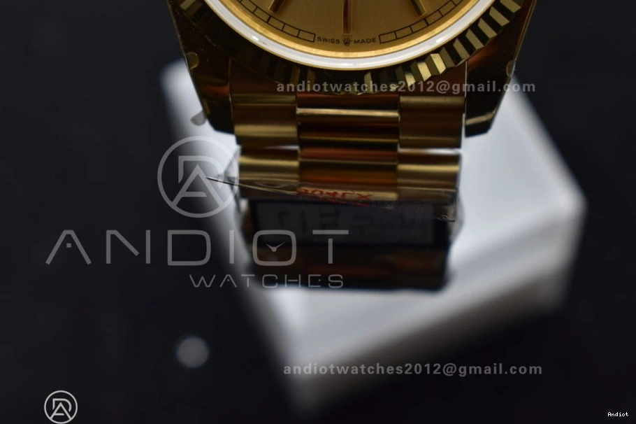 Bracelet Steel QF 36 V5 on DayDate vr3255 (Gain Best President YG Weight) Edition Dial 904L Gold 0225